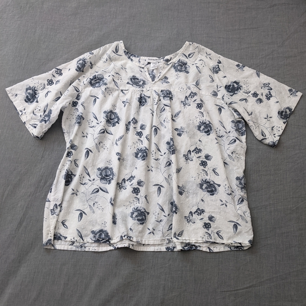 NorthStyle notch-neck short-sleeve blouse